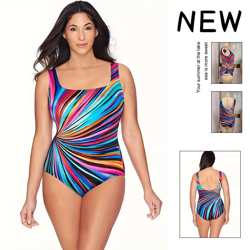 Women's Swimwear with Stylish Spiral Pattern