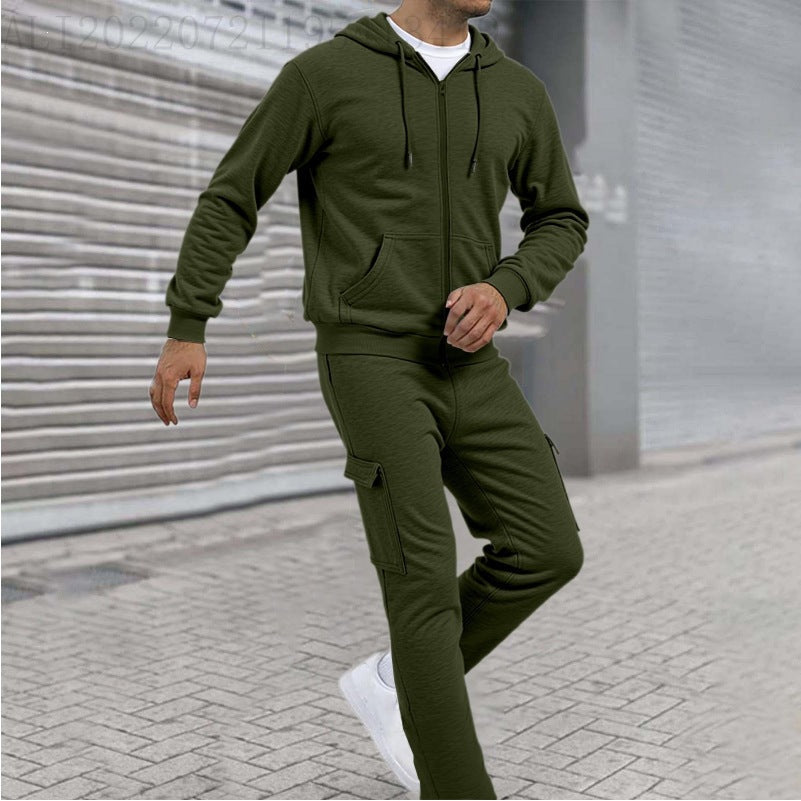 Men's Sporty Zip Sweat Set