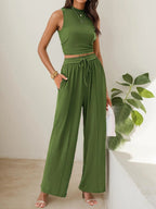 Casual Women's Two-Piece Set with High Comfort and Wide Cut