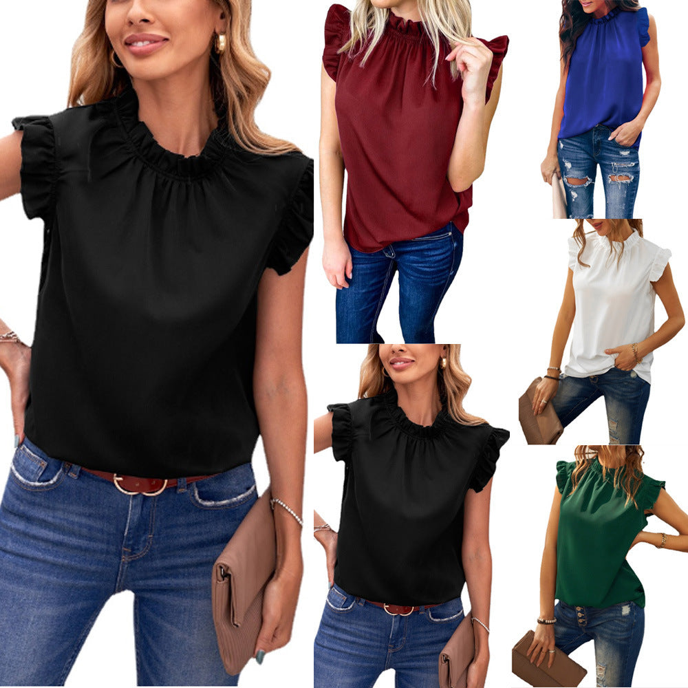 Women's Elegant Blouse with Ruffle Details