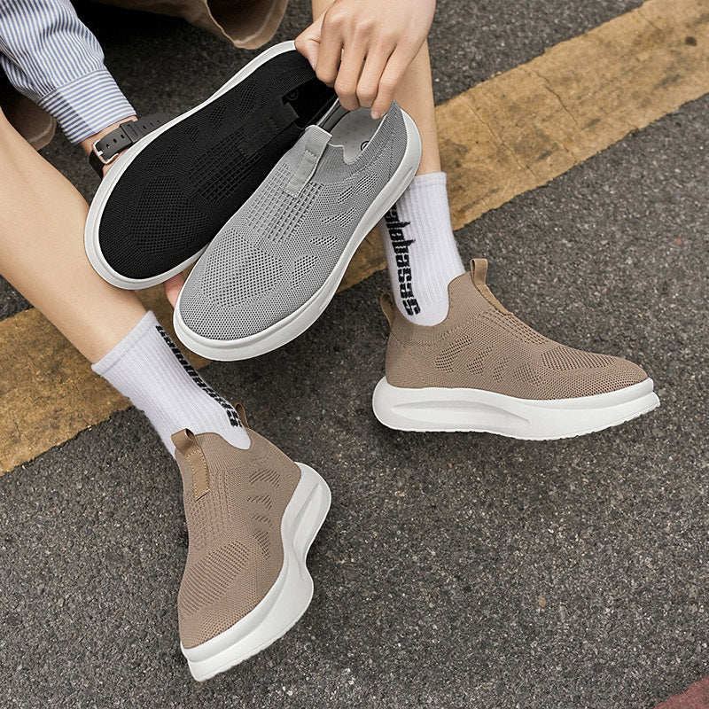 Women's Breathable Slip-On Sneakers with Elastic Upper