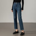Women's High-Waisted Fabric Trousers