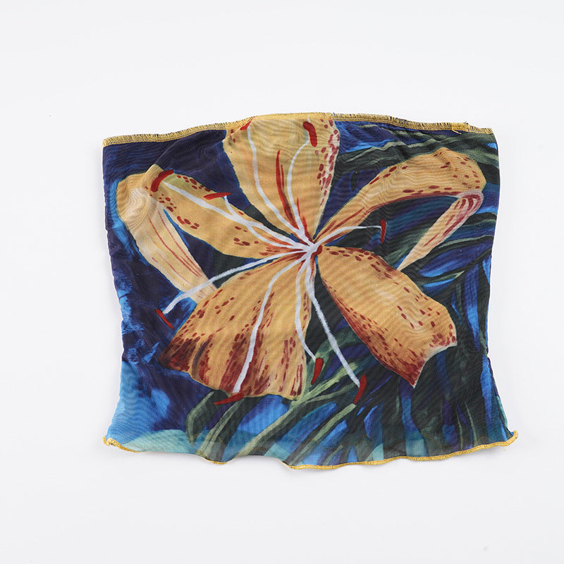 Bandeau Top with Floral Print