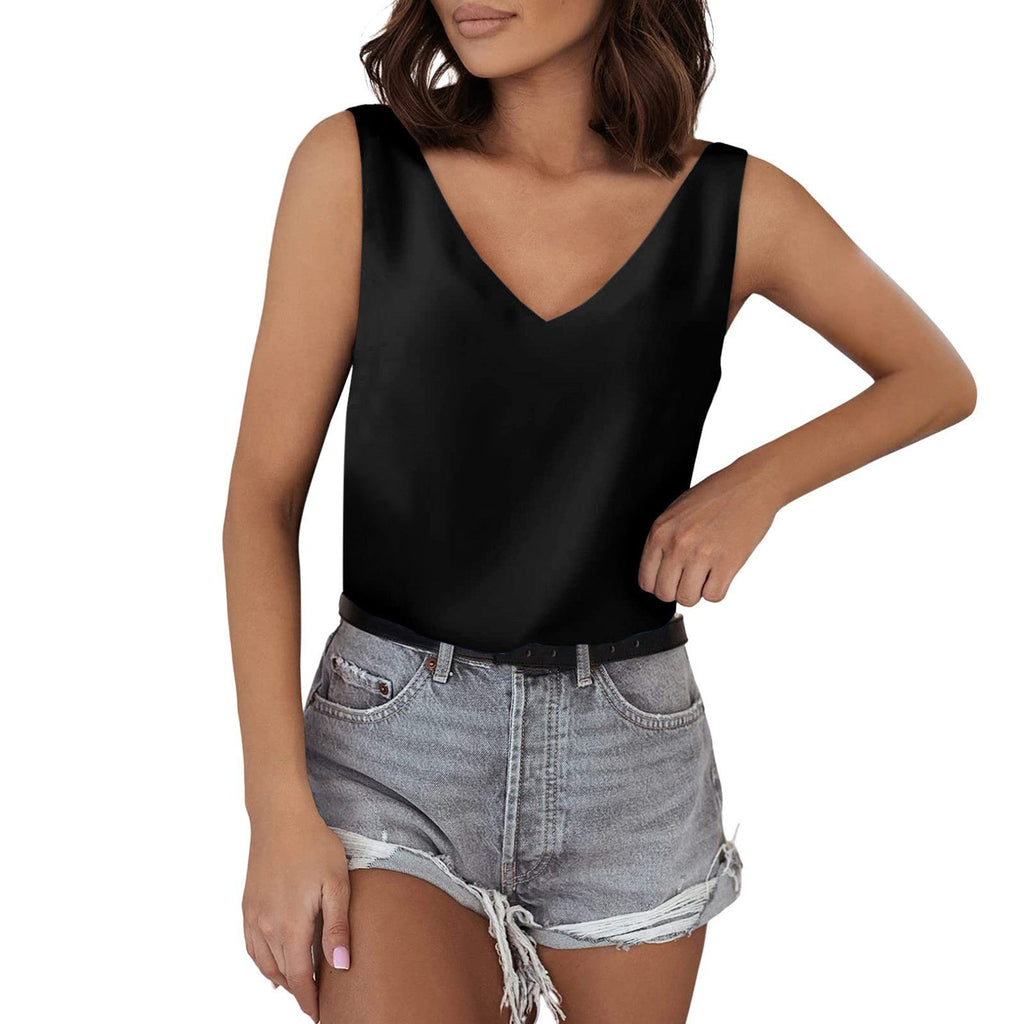 Women's Sleeveless V-Neck Top