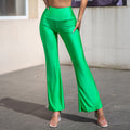 Women's Shimmer Flared Pants with High Waist
