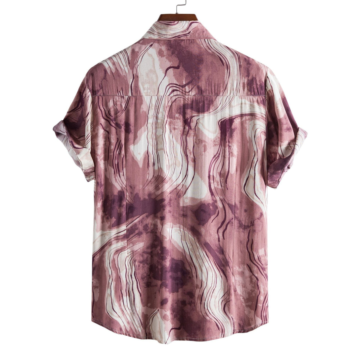 Women's Short-Sleeve Shirt with Watercolor Design