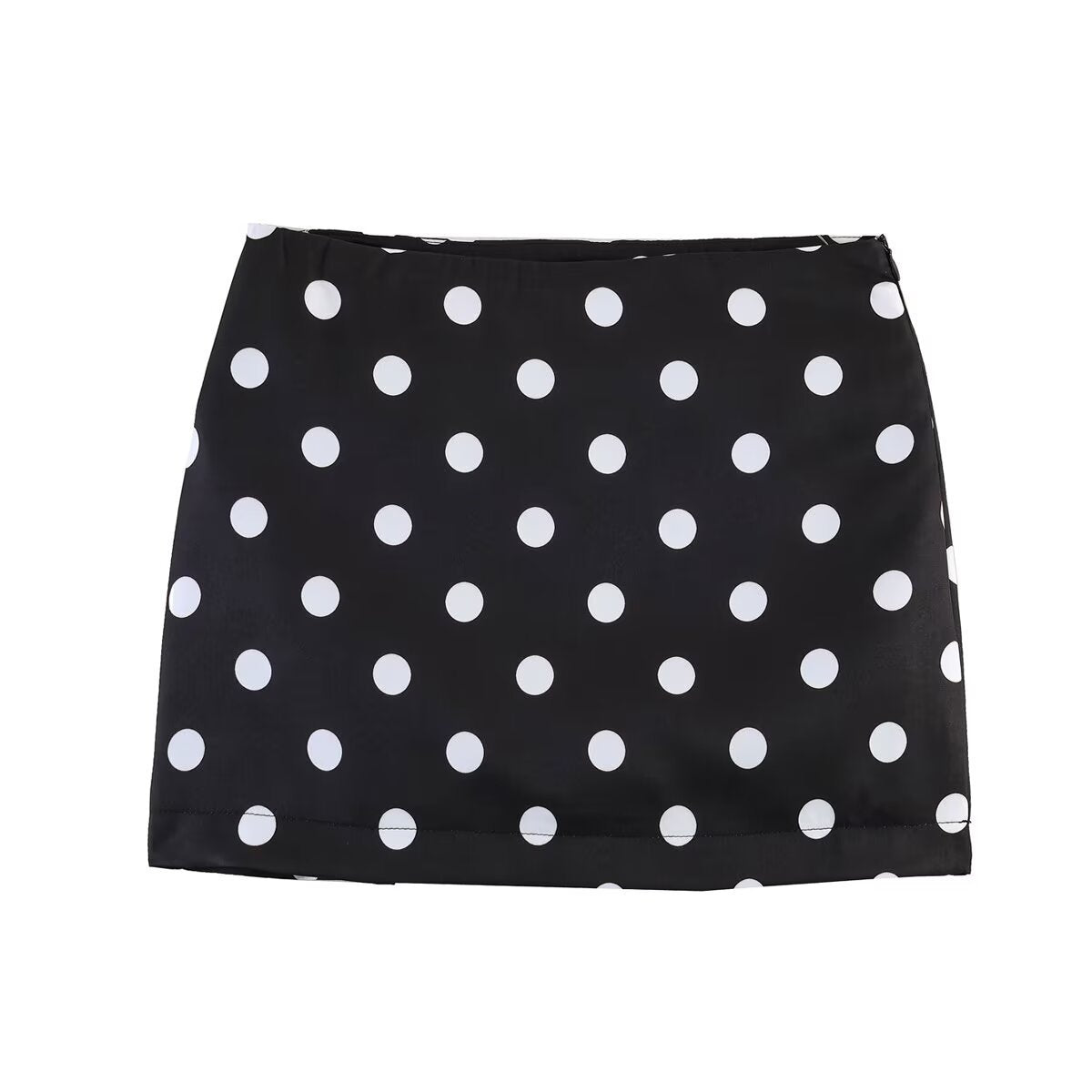 Women's Polka Dot Mini Skirt with Elastic Waistband