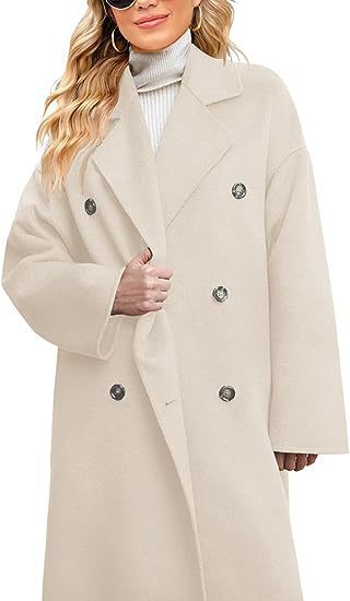Women's Elegant and Casual Double-Breasted Wool Coat