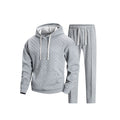 Men's Structured Leisure Tracksuit with Hood and Drawstring Pants