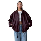 Elegant Faux Leather Jacket