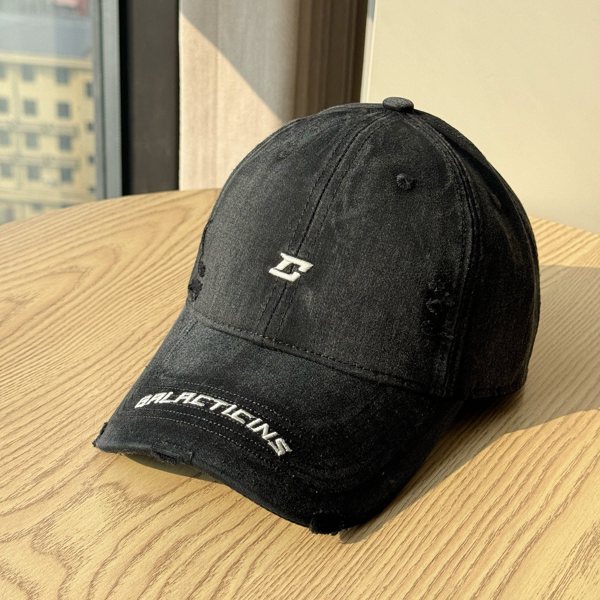 Men's Distressed Denim Baseball Cap