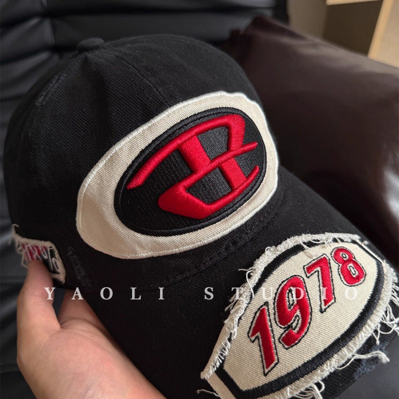 Men's Distressed Graphic Logo Baseball Cap