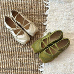 Women's Ballet Flats with Flexible Sole and Chic Strap Design