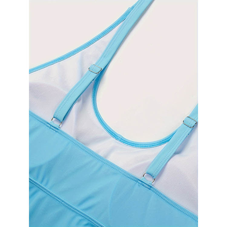 Women's Swimsuit Set with Stylish Top and High-Cut Bottoms