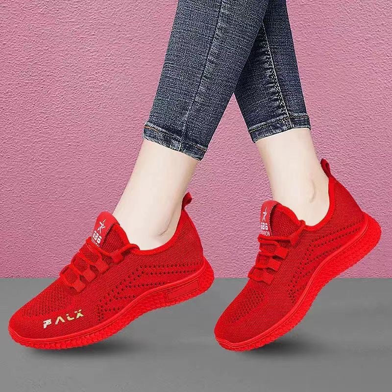 Women's Breathable Casual Sneakers with Flexible Knit Upper