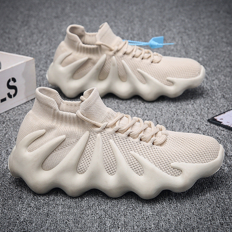 Women's Breathable Casual Sneakers with Elastic Collar and Innovative Sole
