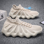Women's Breathable Casual Sneakers with Elastic Collar and Innovative Sole