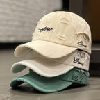Men's Distressed Denim Cap
