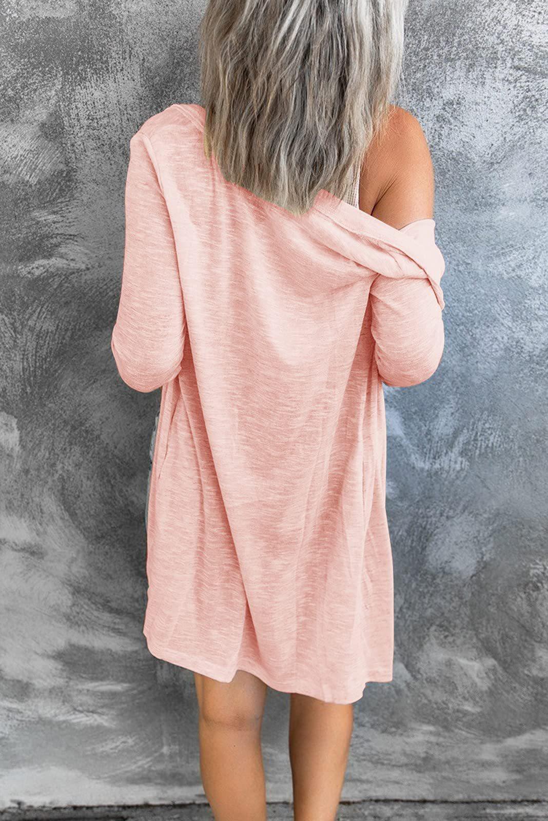 Women's Longline Cardigan with Full Button Closure