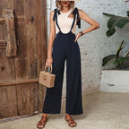 Casual Jumpsuit with Adjustable Straps and Wide Leg