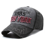 Men's Distressed Cotton Graphic Baseball Cap