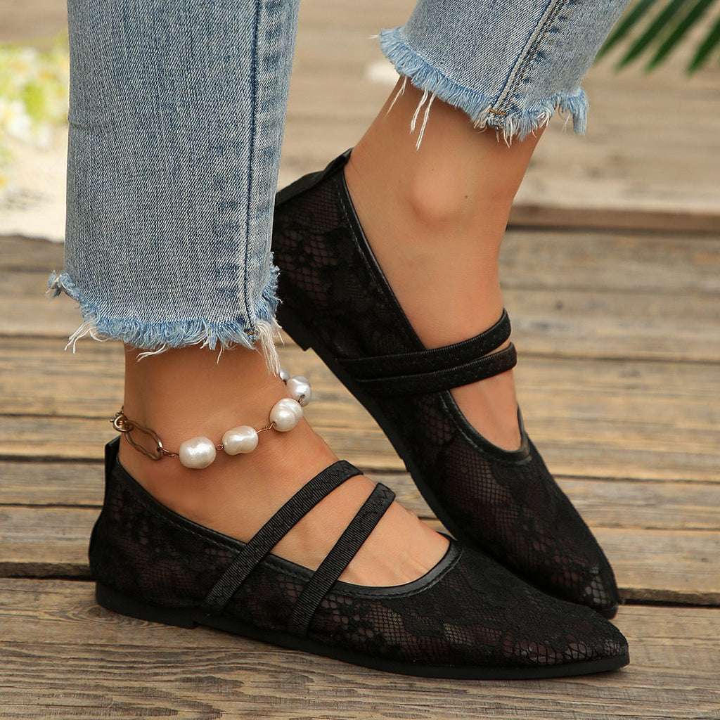 Women's Lace Design Ballet Flats