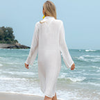 Women's Lightweight Beach Shirt with Long Button Placket