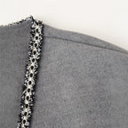 Elegant Women's Wrap Jacket with Contrasting Trim