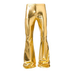 Women's Shiny Bootcut Pants in High-Quality Stretch Material