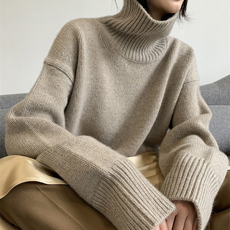 Cozy Fine Knit Turtleneck Sweater
