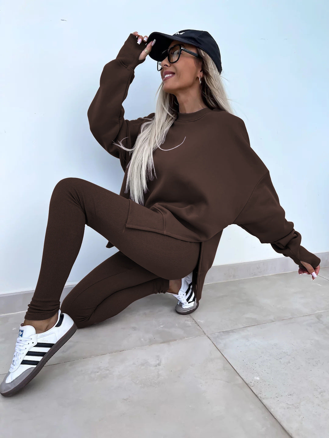 Women's Casual Oversized Sweater and Leggings Set