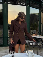 Elegant Oversized Double-Breasted Blazer
