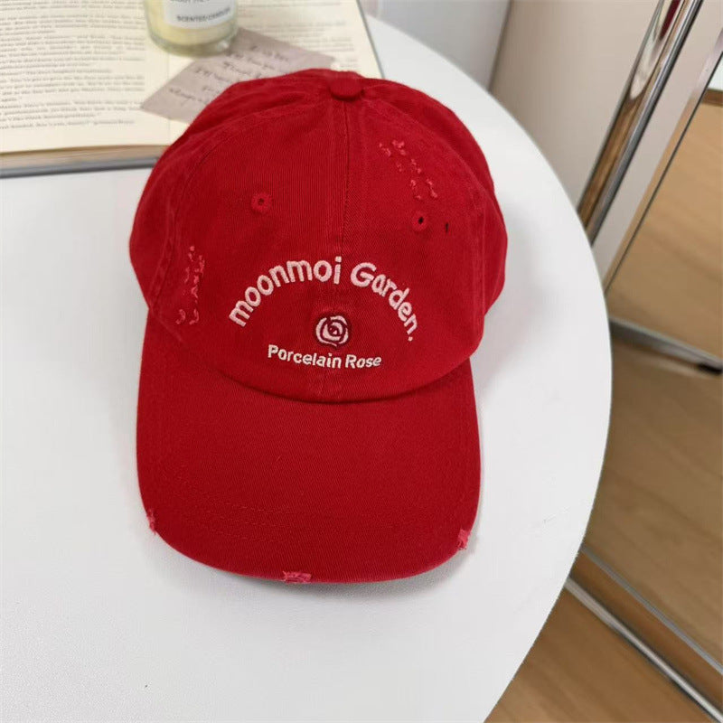 Men's Vintage-Inspired Distressed Baseball Cap