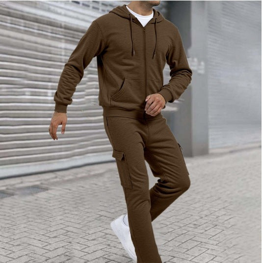 Men's Sporty Zip Sweat Set