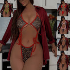 Women's Exciting Animal Print String Bikini