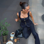 Women's Denim Overall with Tailored Silhouette