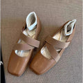 Women's Ballet Flats with Elastic Straps and Soft Lining