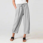 Women's Elegant Loose Palazzo Pants with Elastic Waistband