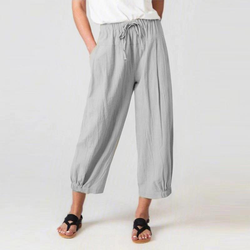 Women's Elegant Loose Palazzo Pants with Elastic Waistband