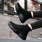 Women's Breathable Slip-On Sneakers with Knit Upper and Flexible Sole
