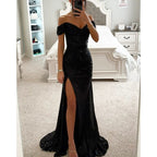 Women's Evening Dress with Shimmering Sequins