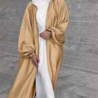 Elegant Satin Jacket with Wide Sleeves