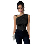Women's Sleeveless Top with Decorative Knot