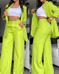 Women's Elegant and Airy Blazer and Pants Set