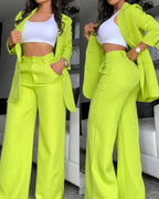 Women's Elegant and Airy Blazer and Pants Set