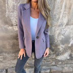 Elegant Wool Jacket with Double Button