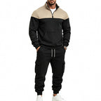 Men's Leisure Training Suit with Quilted Details