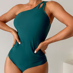 Women's Asymmetrical One-Piece Swimsuit with Stylish Cut-Out