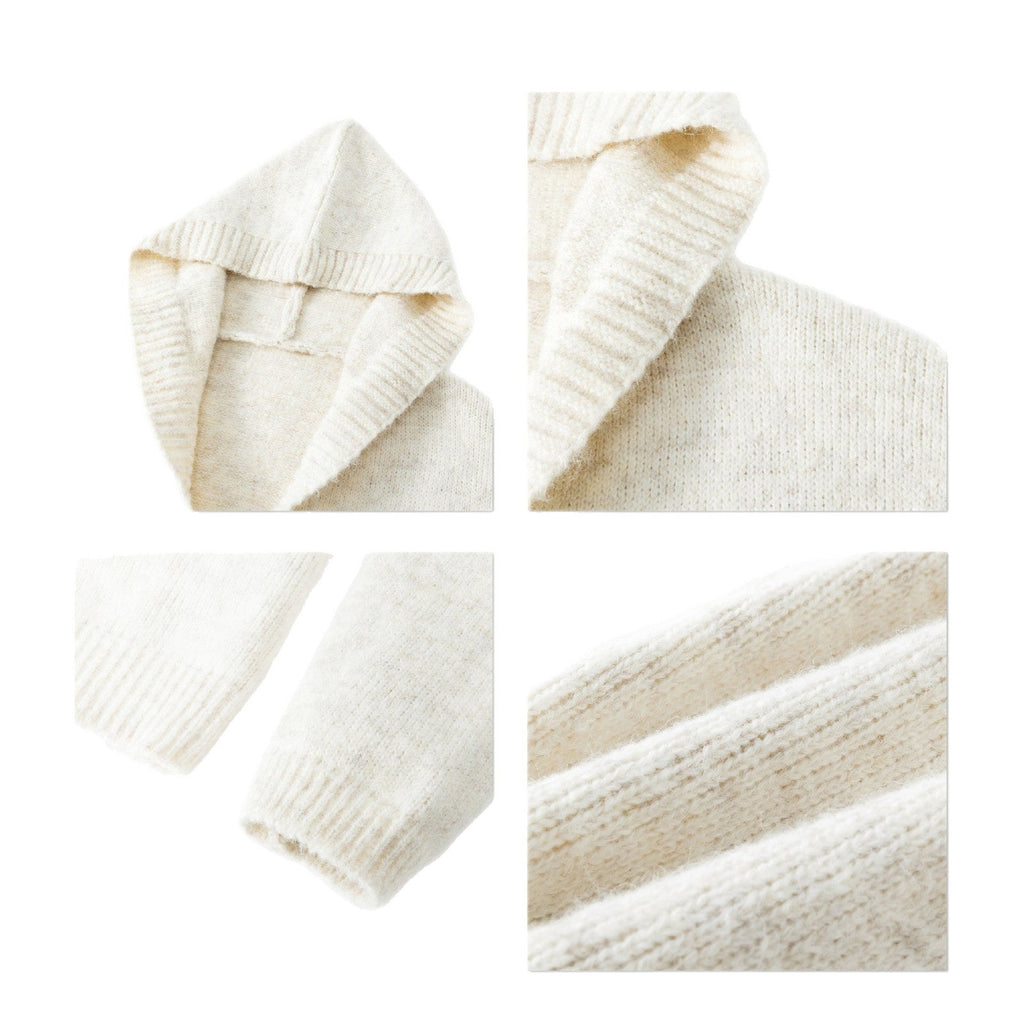 Women's Cozy Cardigan with Open Collar and Practical Pockets