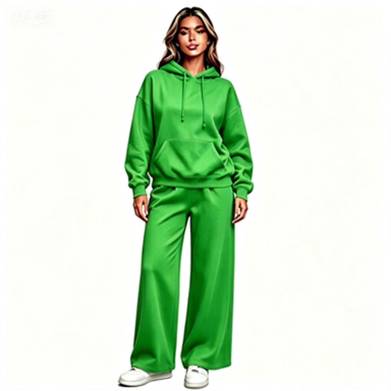 Women's Comfortable Oversized Hoodie and Wide Jogging Pants Set